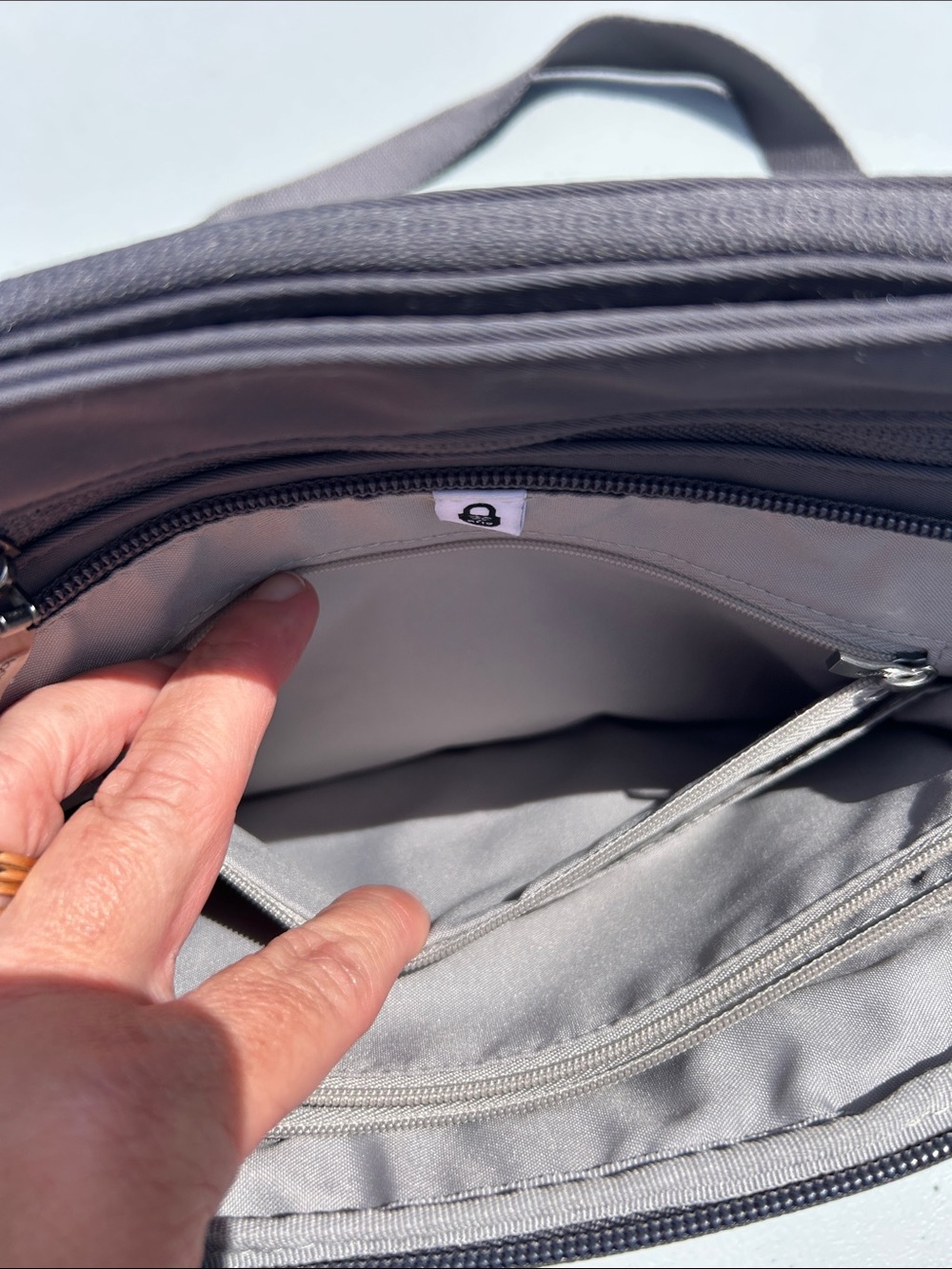Baggallini Gray Marais RFID Crossbody Bag - Picture 7 of 14